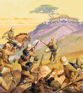 Soldats britanniques attaquant une position boer - Severino Baraldi