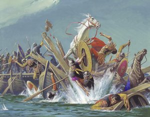 Mort de Maxence à la bataille du pont Milvius - Severino Baraldi