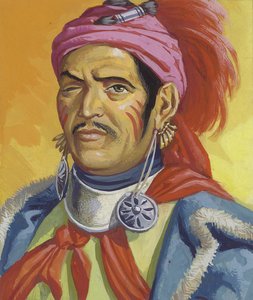 Tecumseh et Tenskwatawa (gouache sur papier)