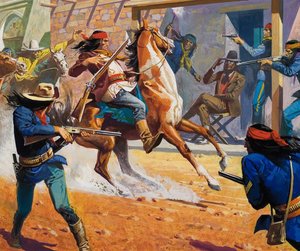 Scène non identifiée avec des Indiens