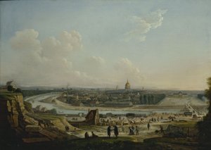 Vue générale de Paris, prise de la colline de Chaillot, en 1818