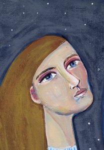 Femme observant les étoiles - Sharyn Bursic