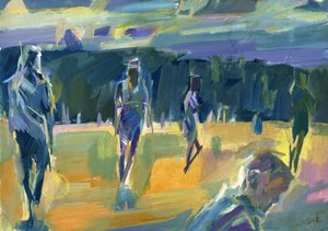 Après-midi dans le parc, 2024 (gouache sur papier)