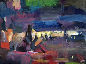 Figures sur la plage, 2024 (gouache sur papier)