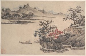 Paysage avec feuillage d