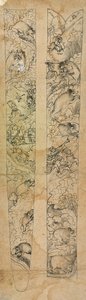 Un Raja Chassant des Sangliers Sauvages, Conception pour un Fourreau - Shevdar Gangeyagi