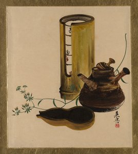Peintures laquées de divers sujets : Service à thé Sencha