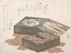Gâteaux dans une boîte avec tissu d