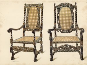 Chaise, propriété de P Macquoid; Chaise, propriété d
