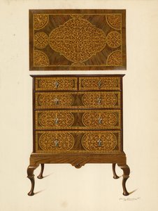 Commode incrustée de marqueterie - Shirley Charles Llewellyn Slocombe