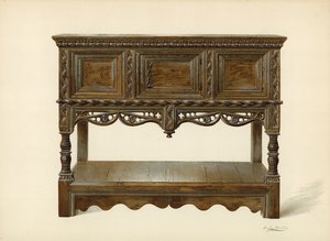 Crédence, en possession de E A Barry (chromolithographie)