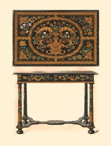 Table incrustée de marqueterie, 1905 - Shirley Charles Llewellyn Slocombe