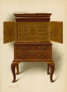 Cabinet en noyer, propriété d