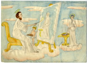 Ange peignant un tableau, 1947