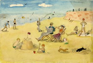 Scène de plage, vers 1946 - Shirley Markham