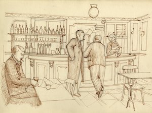 Scène de café, Paris, France, vers 1951 - Shirley Markham
