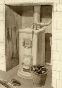Poêle à charbon, 1951