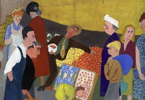 Scène de marché, vers 1950 - Shirley Markham