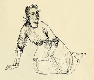 Femme assise, vers 1950 - Shirley Markham