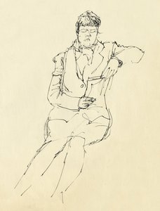 Femme assise lisant