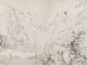 Les seize Luohans, daté de 1667