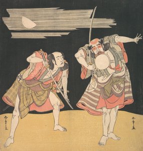 Les acteurs Otani Tomoemon I et Bando Mitsugoro I, vers 1776