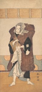 Le Cinquième Ichikawa Danjuro en vieil homme aux longs cheveux gris, vers 1773