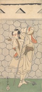 Le premier Nakamura Nakazo en guerrier déguisé en Rokubu, 1770 ou 1771