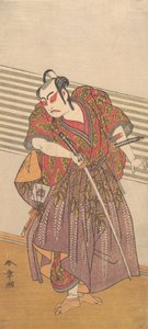 Le deuxième Ichikawa Yaozo en samouraï, probablement 1773 - Shunsho