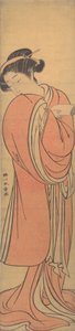 Femme en rouge - Shunsho