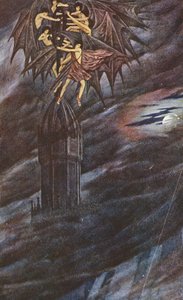 La Légende dorée : Lucifer et ses anges (lithographie en couleur)