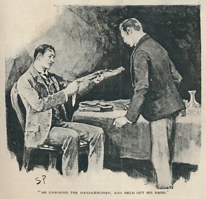 Il dénoua le mouchoir et tendit la main, 1892