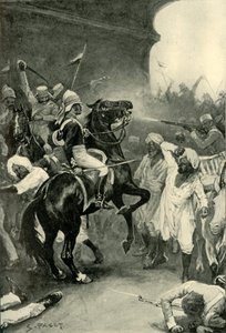 Roberts a son cheval abattu à Bulandshair, 1901 - Sidney Paget
