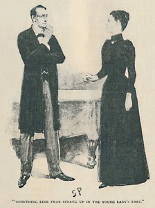 Quelque chose comme la peur surgit dans les yeux de la jeune fille, 1892 - Sidney Paget