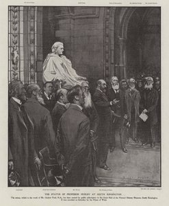 La statue du professeur Thomas Henry Huxley dans le Grand Hall du Musée d