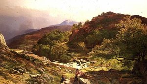 Sur la rivière Llugwy près de Capel Curig, N. Pays de Galles