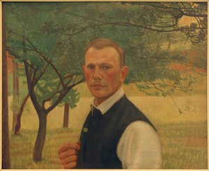 Autoportrait dans la verdure