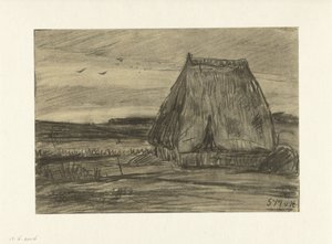 Paysage avec cabane