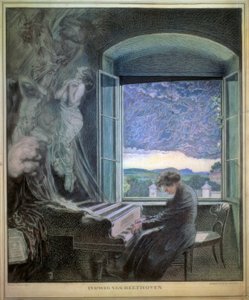 Allégorie de Beethoven en tant que génie musical