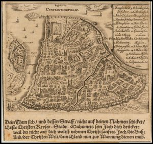 Carte de Constantinople de 1668 par Sigmund von Birken - Sigmund von Birken