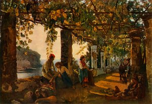 Une terrasse au bord de la mer - une variation - Sil