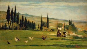 Paysage autour de la ville de Gabbro - Silvestro Lega
