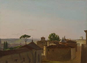 Vue sur la colline du Quirinal, Rome, 1800