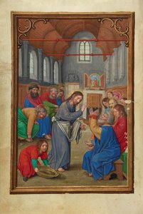 Le Christ lave les pieds des apôtres
