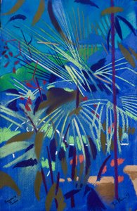 Begonia Palm (pastel sur papier) - Simon Fletcher