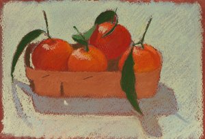 Mandarines de Noël, 2015 (pastel sur papier)