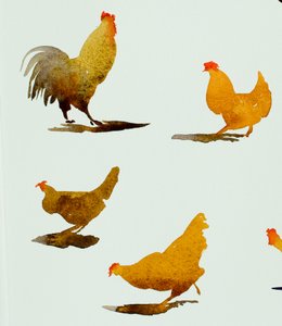 Coq et trois poules, 2013 (aquarelle)