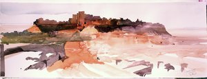 Citadelle du désert, Jaiselmer, 2007 (aquarelle sur papier) - Simon Fletcher