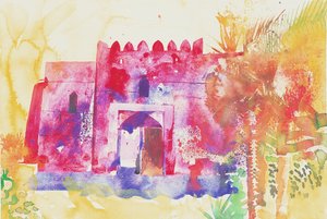 Murs de Jabreen, Oman, 2005 (aquarelle)