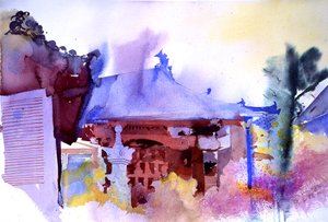 Jodo Shai Kyoto, 2000 (aquarelle)